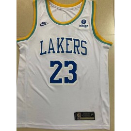 Camiseta LeBron James #23 Los Angeles Lakers Blanco