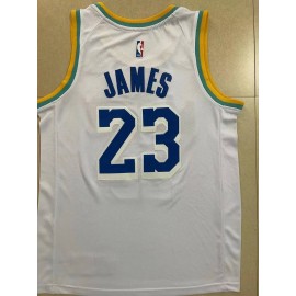 Camiseta LeBron James #23 Los Angeles Lakers Blanco Camiseta LeBron James #23 Los Angeles Lakers Blanco