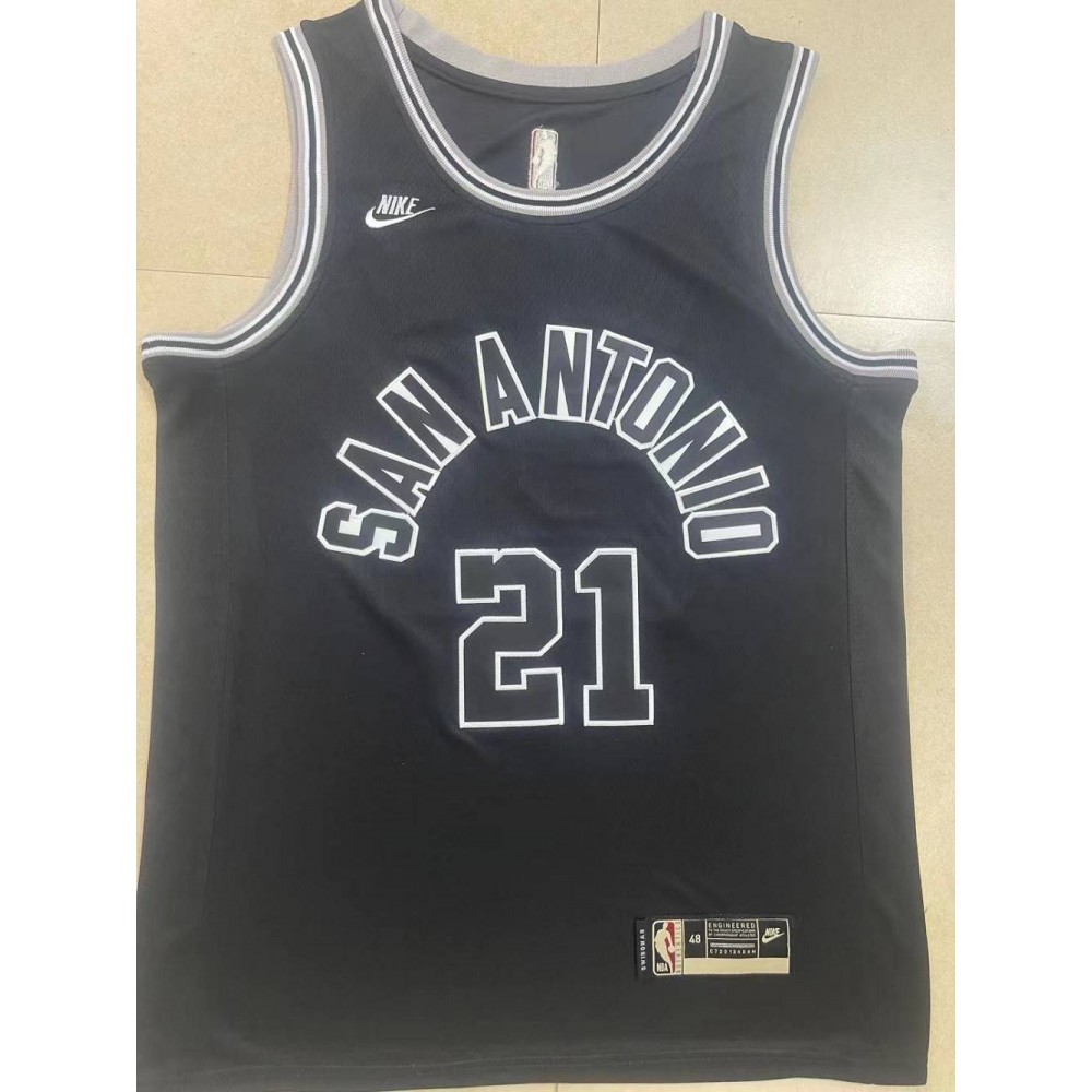 Camiseta Tim Duncan #21 San Antonio Spurs Negro