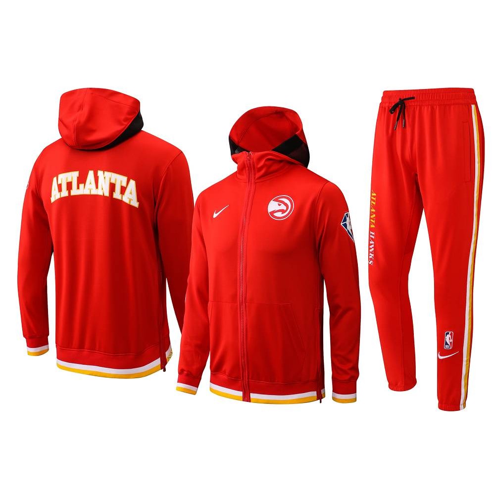 Chandal Atlanta Hawks Con Capucha 22/23 Rojo Chandal Atlanta Hawks Con Capucha 22/23 Rojo