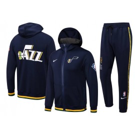 Chandal Utah Jazz Con Capucha Gris 22/23 Azul Marino