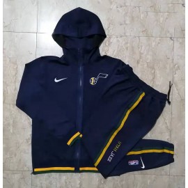 Chandal Utah Jazz Con Capucha Gris 22/23 Azul Marino