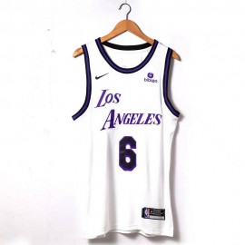 Camiseta Lebron James #6 Los Angeles Lakers 2023 Blanco