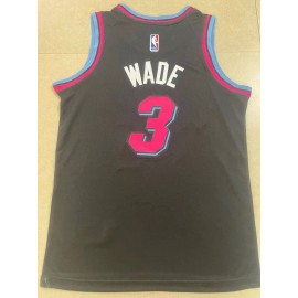 Camiseta Dwyane Wade #3 Miami Heat Negro Niño Camiseta Dwyane Wade #3 Miami Heat Negro Niño
