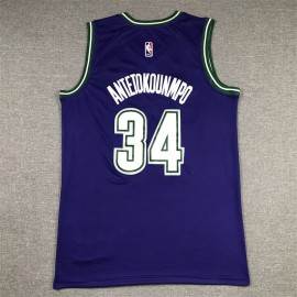 Camiseta Giannis Antetokounmpo #34 Milwaukee Bucks 2023 Púrpura Icon Edition Camiseta Giannis Antetokounmpo #34 Milwaukee Bucks 2023 Púrpura Icon Edition
