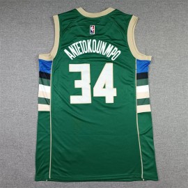 Camiseta Giannis Antetokounmpo #34 Milwaukee Bucks 2023 Verde Camiseta Giannis Antetokounmpo #34 Milwaukee Bucks 2023 Verde