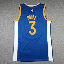 Camiseta Jordan Poole #3 Golden State Warriors 2023 Azul Camiseta Jordan Poole #3 Golden State Warriors 2023 Azul