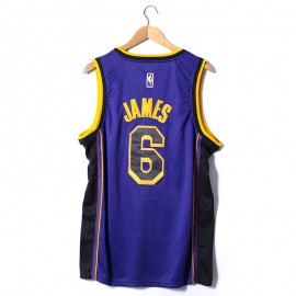 Camiseta Lebron James #6 Los Angeles Lakers 2023 Púrpura Camiseta Lebron James #6 Los Angeles Lakers 2023 Púrpura