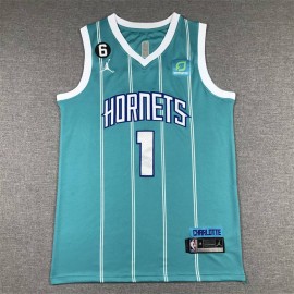 Camiseta Lonzo Ball #1 Charlotte Hornets Azul