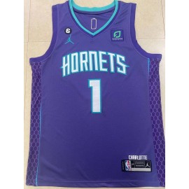 Camiseta LaMelo Ball #1 Charlotte Hornets 22/23 Púrpura