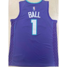 Camiseta LaMelo Ball #1 Charlotte Hornets 22/23 Púrpura Camiseta LaMelo Ball #1 Charlotte Hornets 22/23 Púrpura