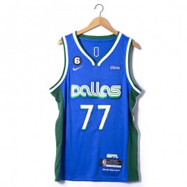 Camiseta Luka Doncic #77 Dallas Mavericks 2023 Azul Real