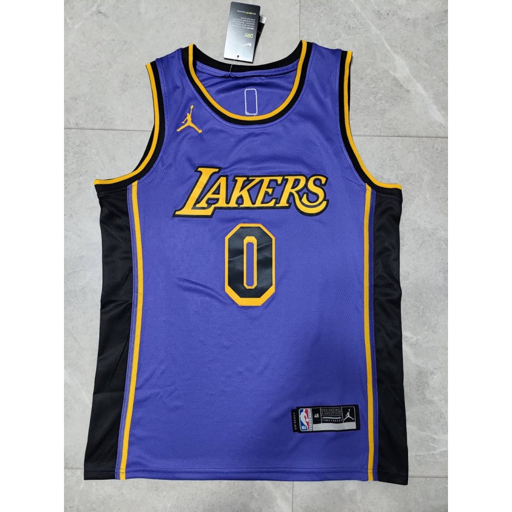 Camiseta Russell Westbrook #0 Los Angeles Lakers 22/23 Púrpura Camiseta Russell Westbrook #0 Los Angeles Lakers 22/23 Púrpura