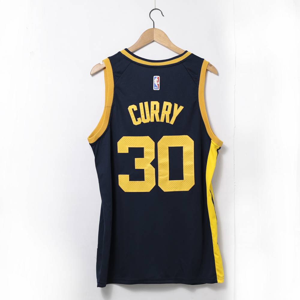 Maillot Dédicacé Stephen Curry #30 Golden State Warriors - Avec Certificat D'authenticité, Bleu