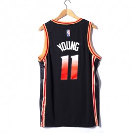 Camiseta Trae Young #11 Atlanta Hawks 2023 Negro City Edition Camiseta Trae Young #11 Atlanta Hawks 2023 Negro City Edition