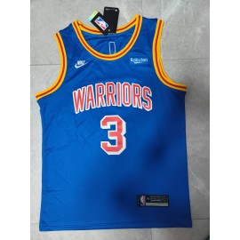 Camiseta Jordan Poole #3 Golden State Warriors 2022 Azul Fan Edition