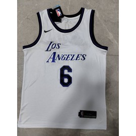 Camiseta Lebron James #6 Los Angeles Lakers 22/23 Blanco Fan Edition