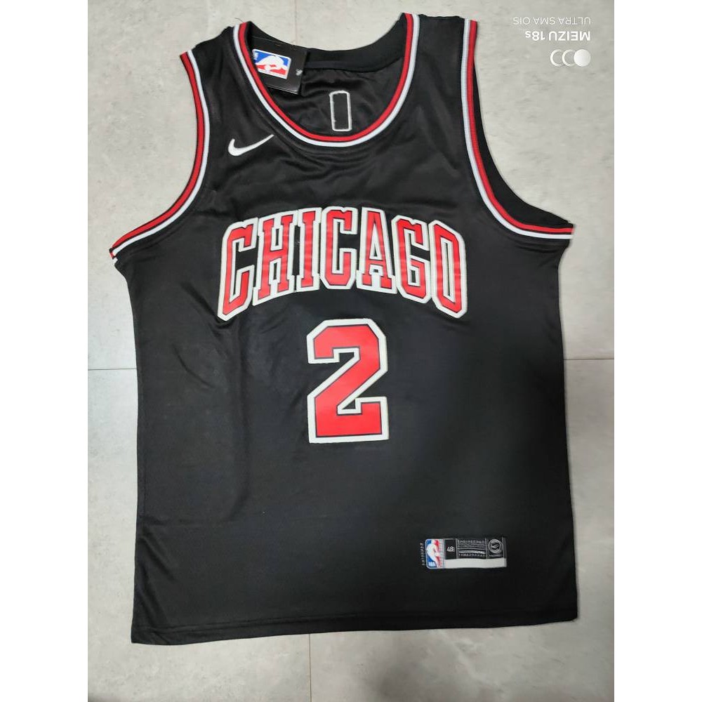 Camiseta Lonzo Ball #2 Chicago Bulls Negro Fan Edition Camiseta Lonzo Ball #2 Chicago Bulls Negro Fan Edition
