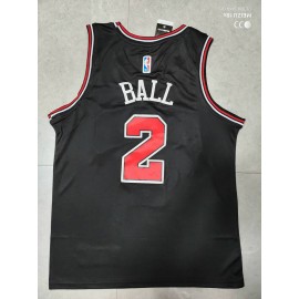 Camiseta Lonzo Ball #2 Chicago Bulls Negro Fan Edition Camiseta Lonzo Ball #2 Chicago Bulls Negro Fan Edition