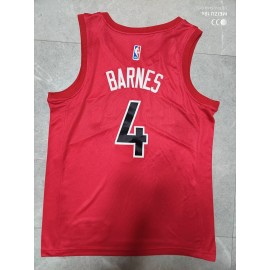 Camiseta Scottie Barnes #4 Toronto Raptor Rojo Fan Edition Camiseta Scottie Barnes #4 Toronto Raptor Rojo Fan Edition