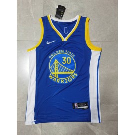 Camiseta Stephen Curry #30 Golden State Warriors Edicion 75 Aniversario Azul Fan Edition