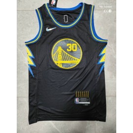 Camiseta Stephen Curry #30 Golden State Warriors Edicion 75 Aniversario Negro City Edition
