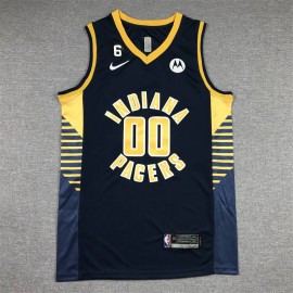 Camiseta Bennedict Mathurin #00 Indiana Pacers Azul Negro