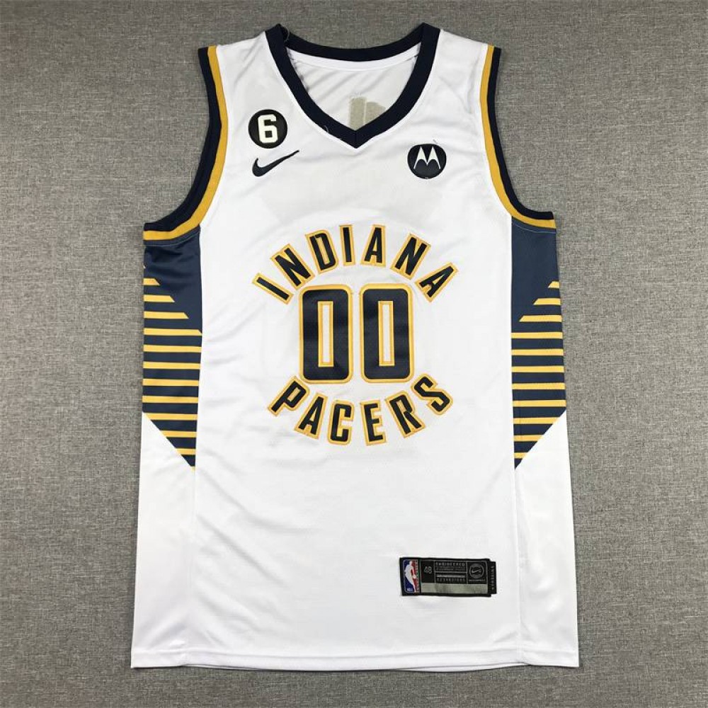 Camiseta Bennedict Mathurin #00 Indiana Pacers Blanco Camiseta Bennedict Mathurin #00 Indiana Pacers Blanco