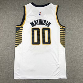 Camiseta Bennedict Mathurin #00 Indiana Pacers Blanco Camiseta Bennedict Mathurin #00 Indiana Pacers Blanco