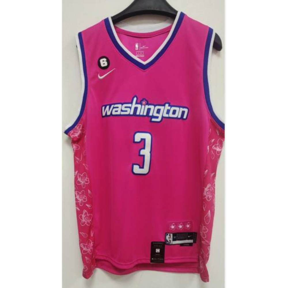 Camiseta Bradley Beal #3 Washington Wizards 2023 Rosa City Edition Camiseta Bradley Beal #3 Washington Wizards 2023 Rosa City Edition