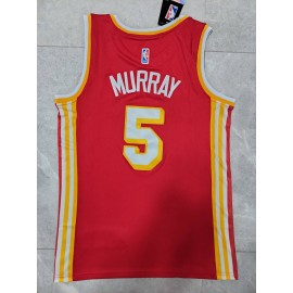 Camiseta Dejounte Murray #5 Atlanta Hawks 22/23 Rojo  Camiseta Dejounte Murray #5 Atlanta Hawks 22/23 Rojo