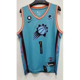 Camiseta Devin Booker #1 Phoenix Suns 2023 Azul City Edition