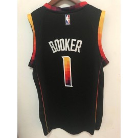 Camiseta Devin Booker #1 Phoenix Suns 22/23 Negro Camiseta Devin Booker #1 Phoenix Suns 22/23 Negro