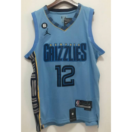 Camiseta Ja Morant #12 Memphis Grizzlies 22/23 Azul Claro