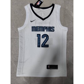 Camiseta Ja Morant #12 Memphis Grizzlies 22/23 Blanco Fan Edition