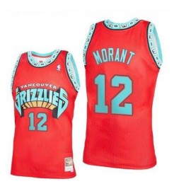 Camiseta Ja Morant #12 Memphis Grizzlies Rojo Mitchellness