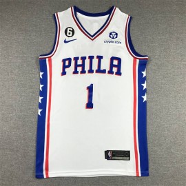 Camiseta James Harden #1 Philadelphia 76ers 2023 Blanco