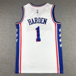 Camiseta James Harden #1 Philadelphia 76ers 2023 Blanco Camiseta James Harden #1 Philadelphia 76ers 2023 Blanco