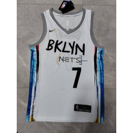 Camiseta Kevin Durant #7 Brooklyn Nets 22/23 Blanco City Edition