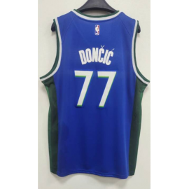 Camiseta Luka Doncic #77 Dallas Mavericks 2023 Azul City Edition Camiseta Luka Doncic #77 Dallas Mavericks 2023 Azul City Edition