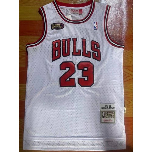 Camiseta Michael Jordan #23 Chicago Bulls Retro Blanco La Final