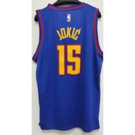 Camiseta Nikola Jokić #15 Denver Nuggets 22/23 Azul Camiseta Nikola Jokić #15 Denver Nuggets 22/23 Azul