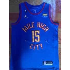Camiseta Nikola Jokić #15 Denver Nuggets Azul