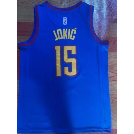 Camiseta Nikola Jokić #15 Denver Nuggets Azul Camiseta Nikola Jokić #15 Denver Nuggets Azul