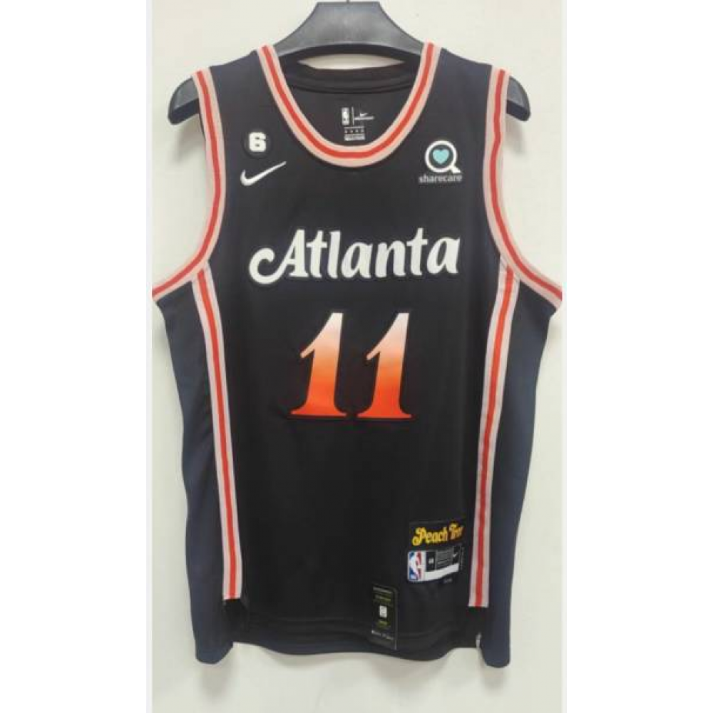 Camiseta Trae Young #11 Atlanta Hawks 2023 Negro City Edition Camiseta Trae Young #11 Atlanta Hawks 2023 Negro City Edition