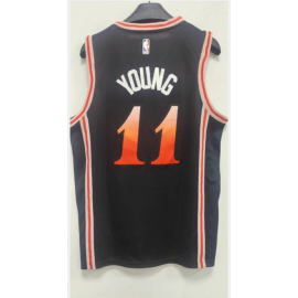 Camiseta Trae Young #11 Atlanta Hawks 2023 Negro City Edition Camiseta Trae Young #11 Atlanta Hawks 2023 Negro City Edition