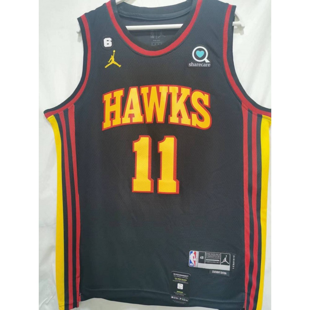 Camiseta Trae Young #11 Atlanta Hawks 22/23 Negro Camiseta Trae Young #11 Atlanta Hawks 22/23 Negro