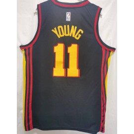 Camiseta Trae Young #11 Atlanta Hawks 22/23 Negro Camiseta Trae Young #11 Atlanta Hawks 22/23 Negro