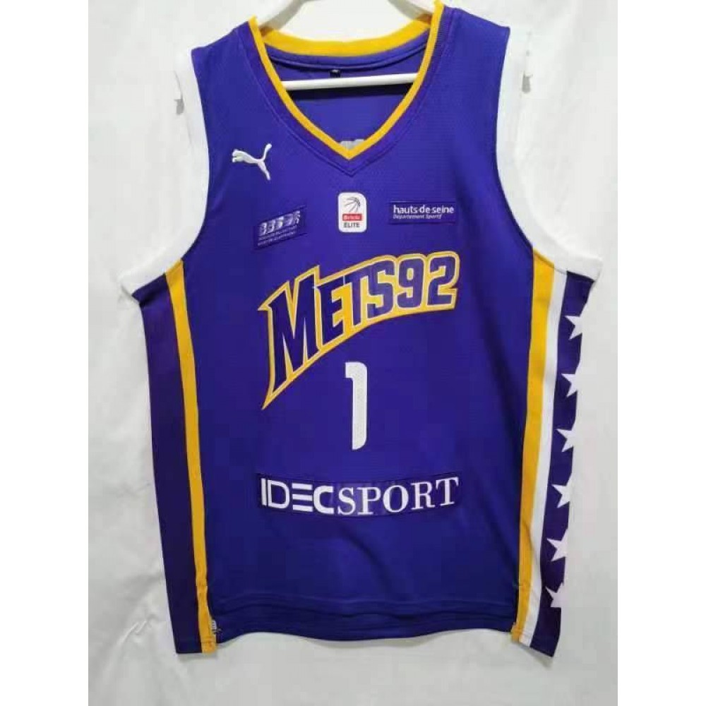 Camiseta Victor Wembanyama #1 Metropolis 92 Azul