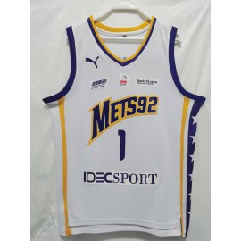 Camiseta Victor Wembanyama #1 Metropolis 92 Blanco